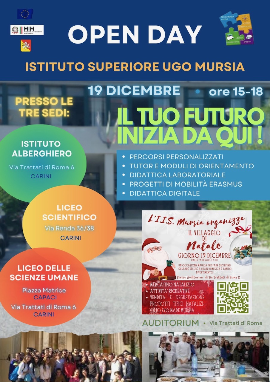 L'Istituto Ugo Mursia presenta l'offerta formativa: open day il 19 dicembre