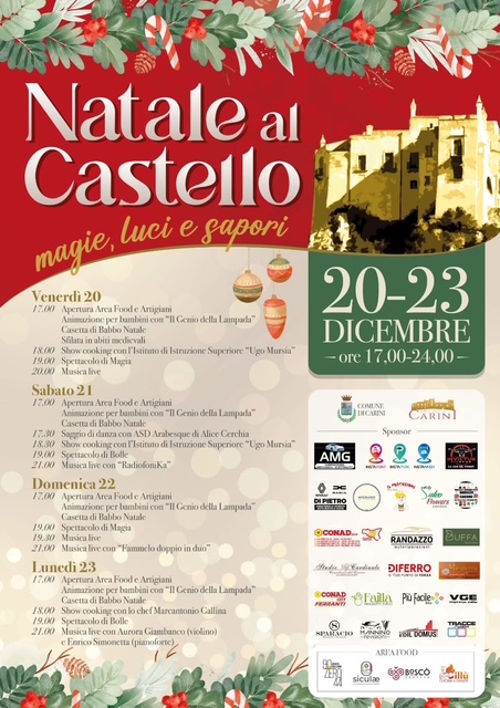 Casa di Babbo Natale, spettacoli e food: il "Natale al castello"