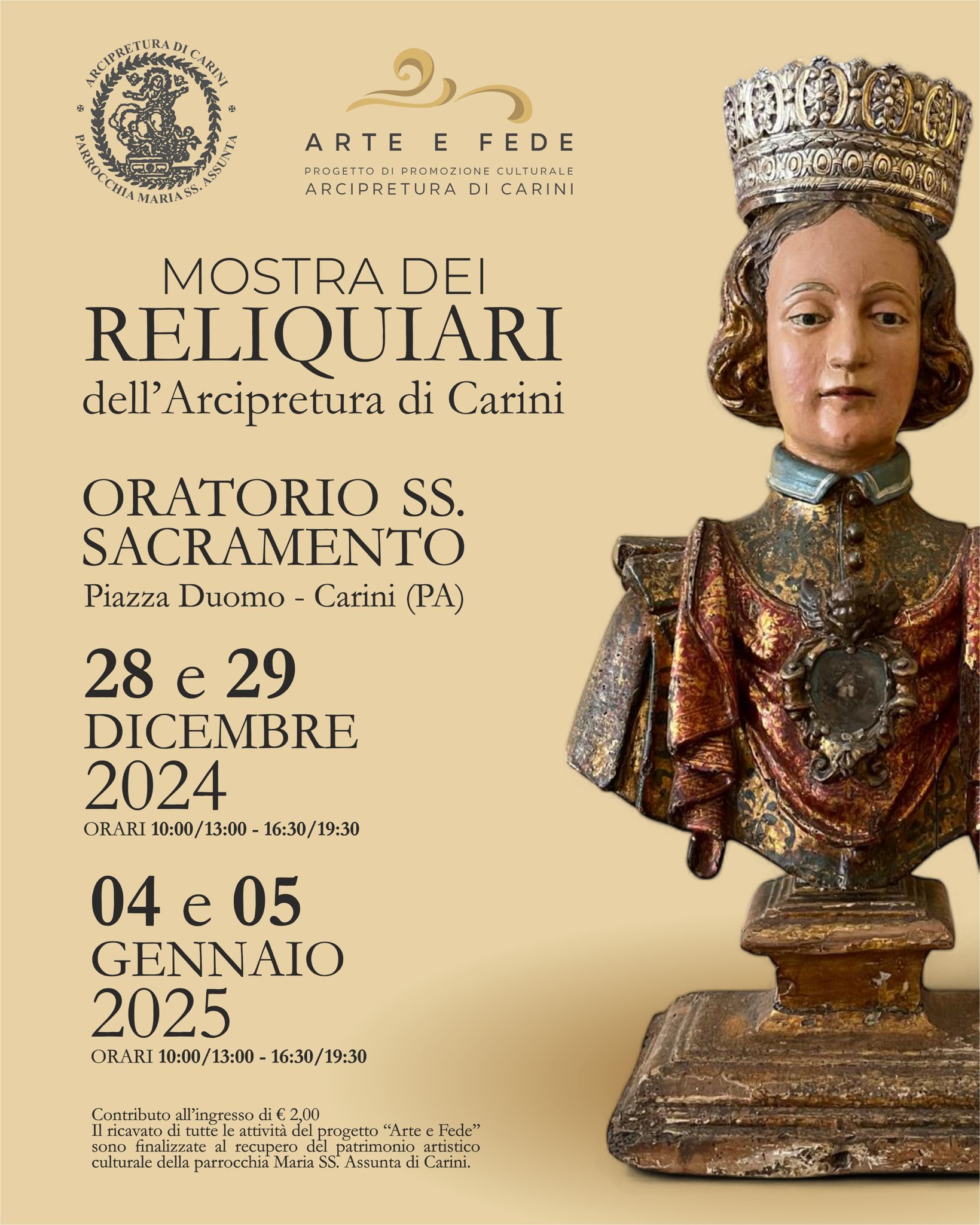 All’Oratorio del Santissimo Sacramento in mostra i reliquiari sacri