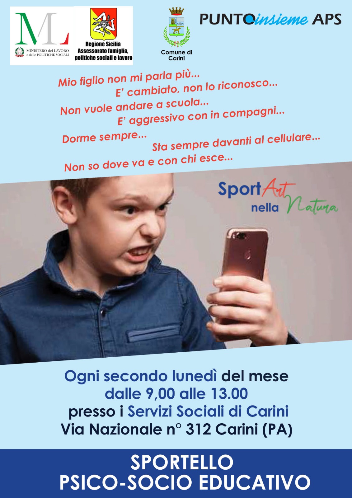 Prevenire la marginalità sociale e la povertà educativa, a Carini apre lo sportello psico socio educativo