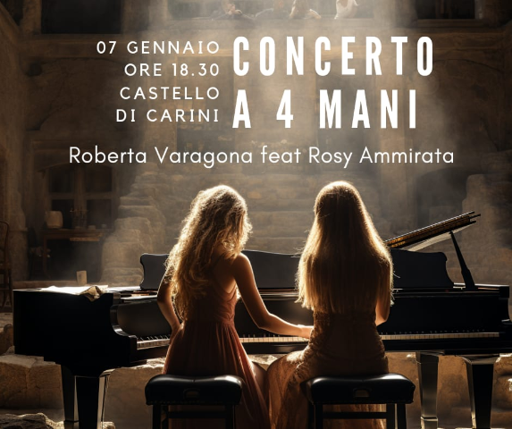 Concerto "A 4 Mani" al Castello: suonano Varagona e Ammirata